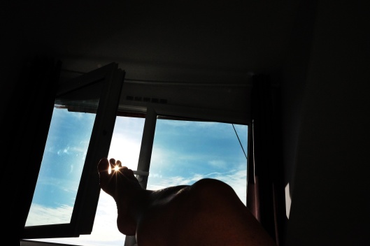 my foot in the light